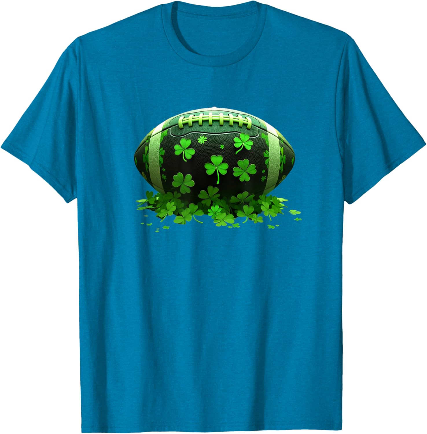 Lucky Shamrock Football Lovers T-Shirt for St Patricks Day Fun - 17