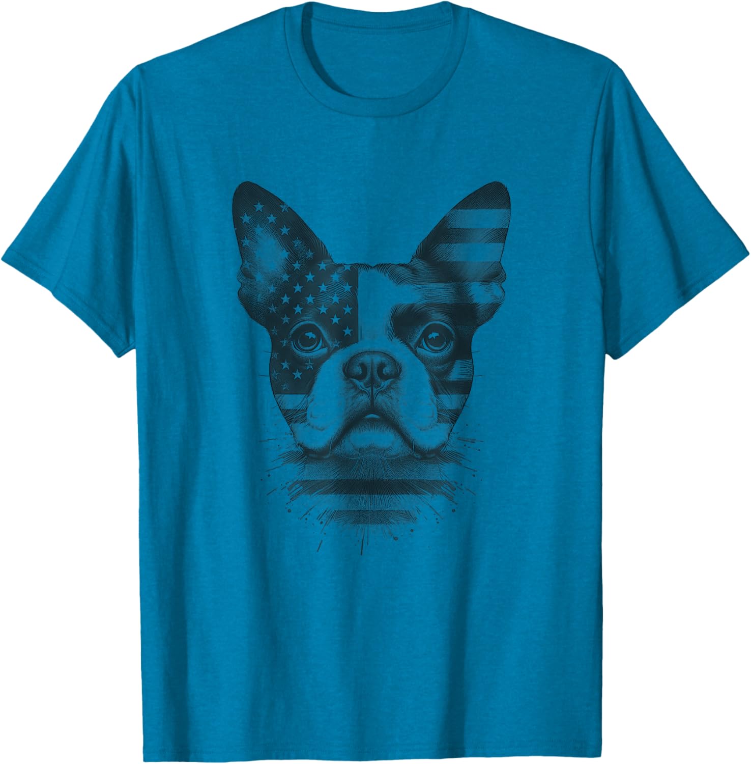 Boston Terrier American Flag 4th of July T-Shirt for Dog Lovers - 7