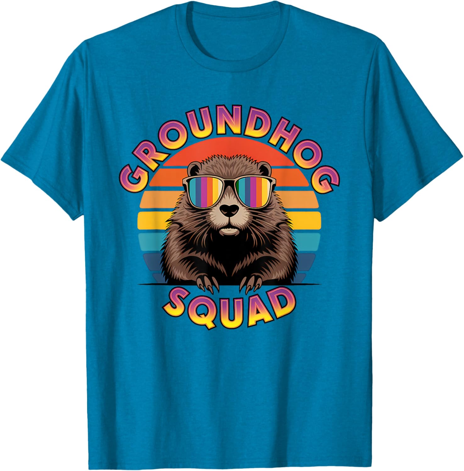Funny Groundhog Squad Happy Groundhog Day 2025 T-Shirt for All Ages - 24