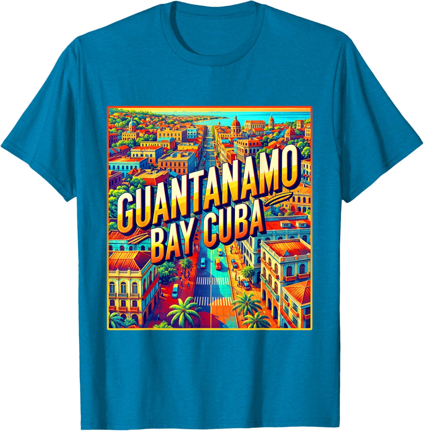 Vintage Retro Guantanamo Bay Cuba T-Shirt for Family Trips - 27