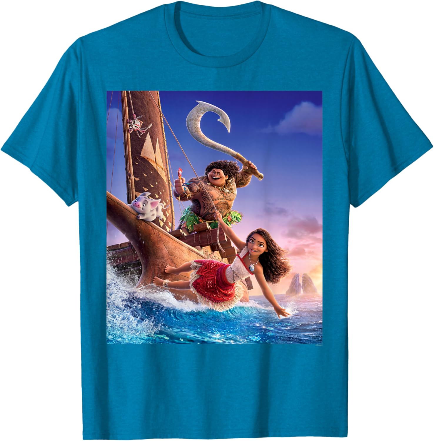 Disney Moana Adventure T-Shirt with Maui and Friends for Kids and Adults - 4