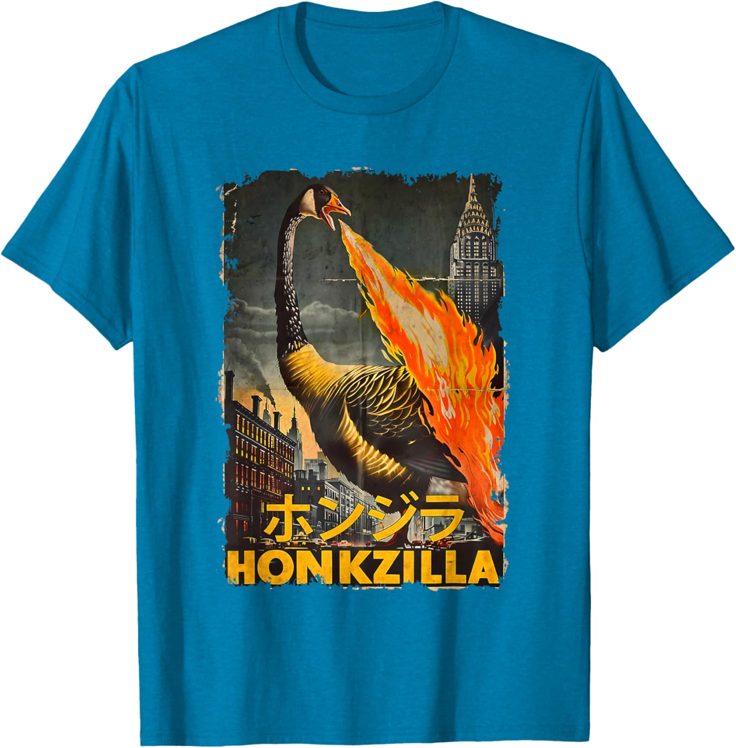 Vintage Honkzilla Silly Goose Catzilla T-Shirt for Fun, Quirky Style - 6