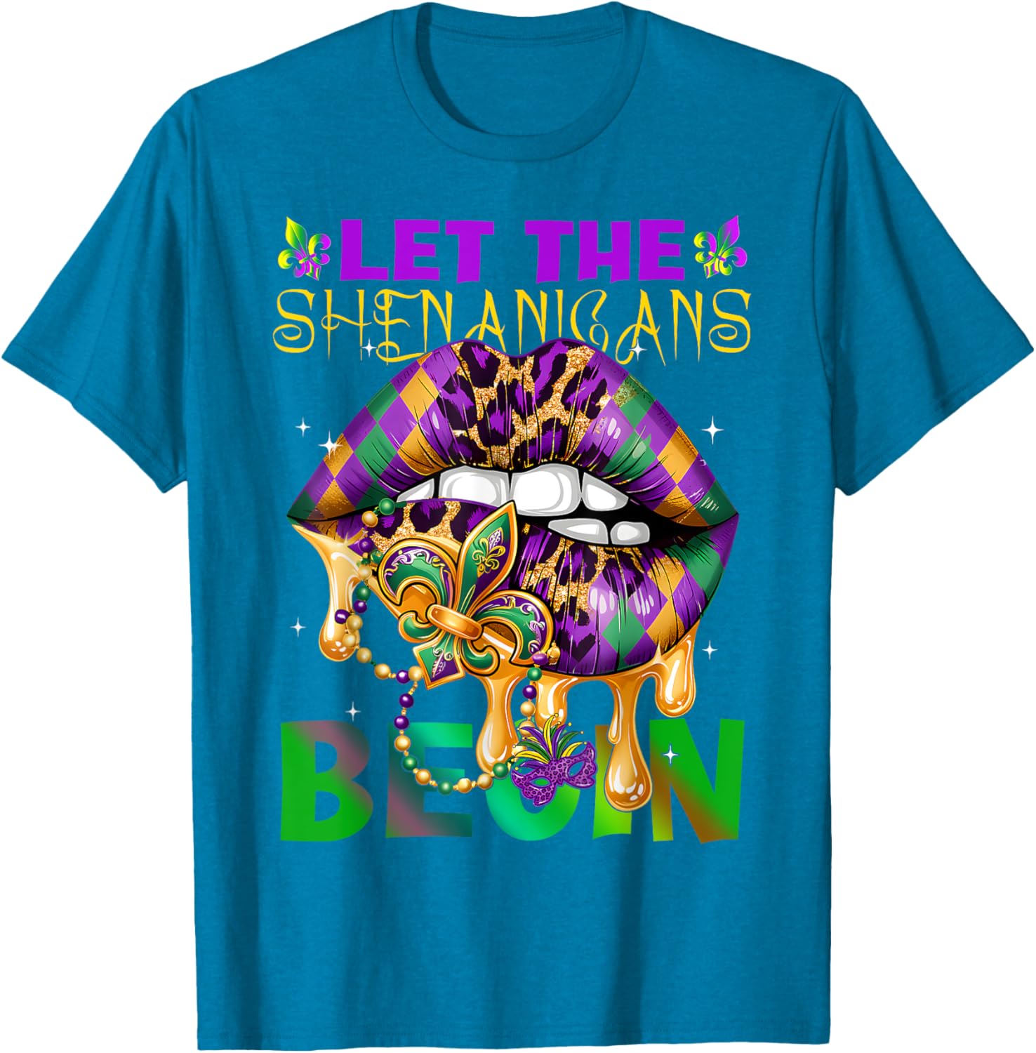 Let The Shenanigans Begin Mardi Gras T-Shirt for Kids and Adults - 14
