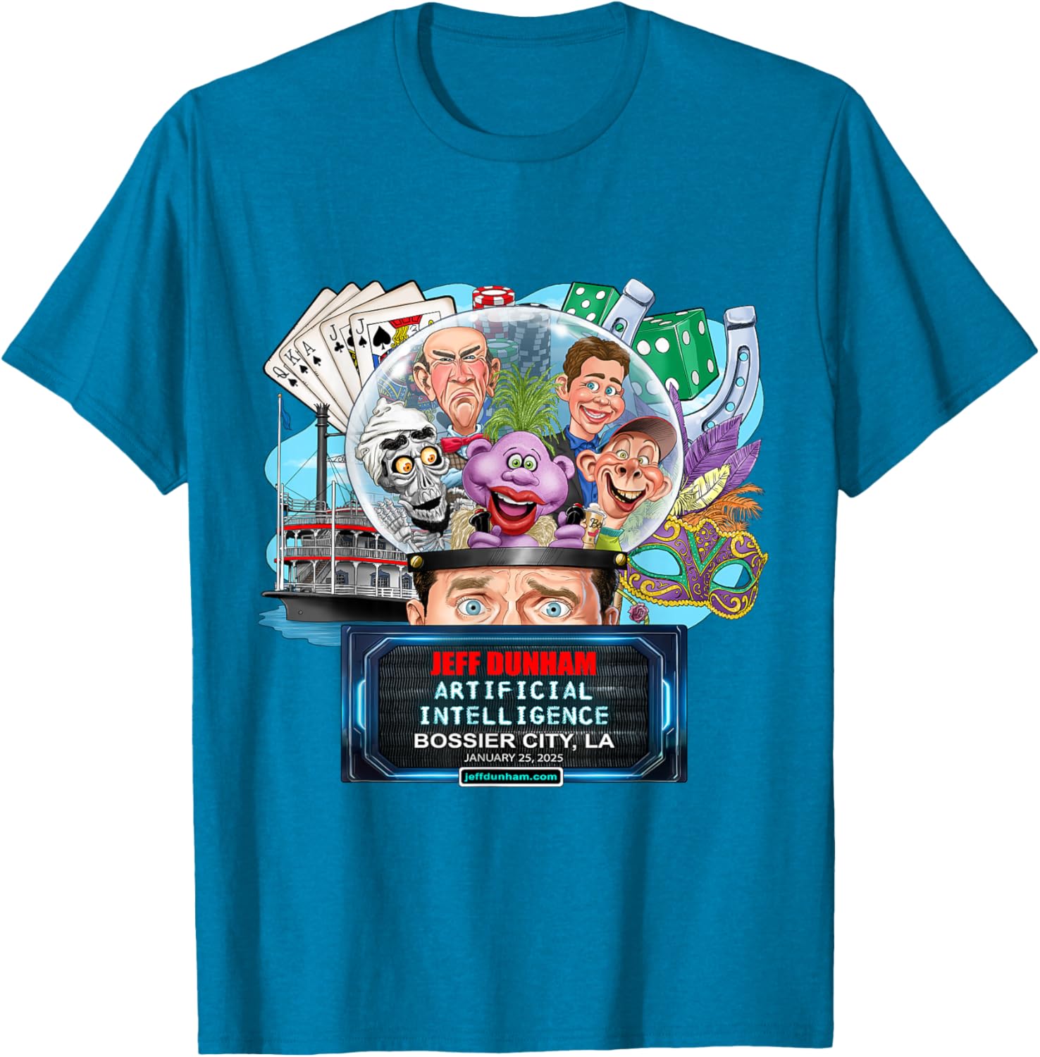 Jeff Dunham Bossier City LA 2025 T-Shirt for Comedy Fans and Collectors - 6