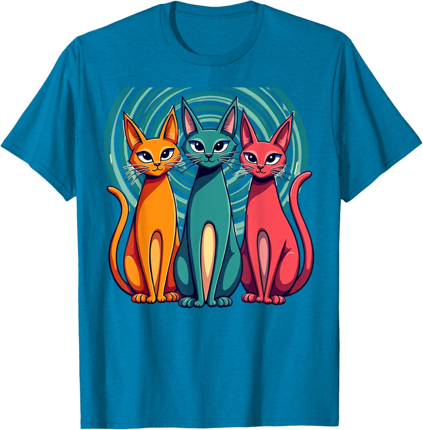 Vintage Retro Mid-Century Modern Cats T-Shirt 50s 60s Style Fashion - 9