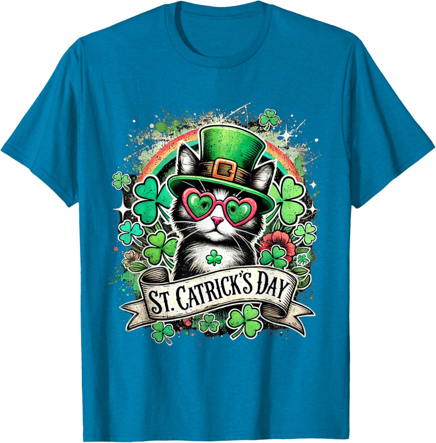 St Patricks Day Cats T-Shirt for Men, Women, and Kids - Fun Pet Tee - 11
