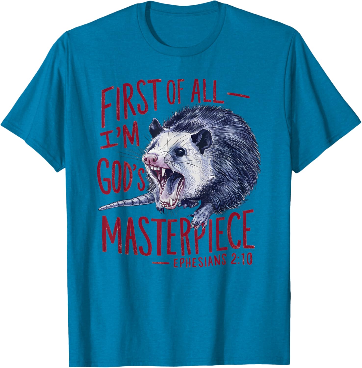 Funny Raccoon T-Shirt I'm God's Masterpiece Gift for Animal Lovers - 12