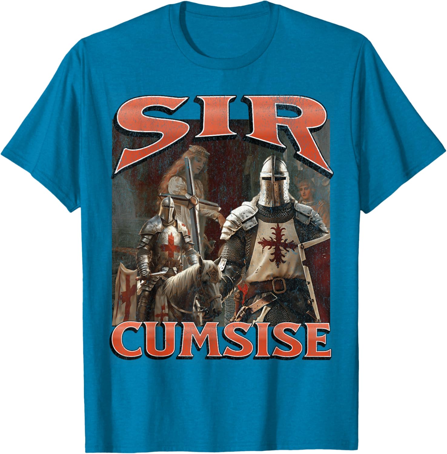 Funny Sir Cumcise Knight Meme Graphic T-Shirt for Unique Style Lovers - 28