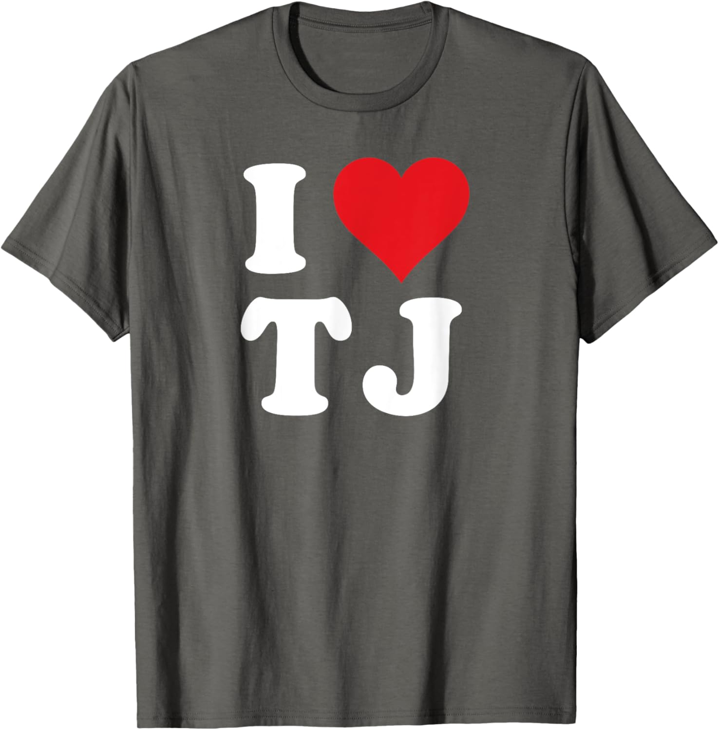 I Love TJ Initials T-Shirt Cute Heart Design for T J Fans - 6
