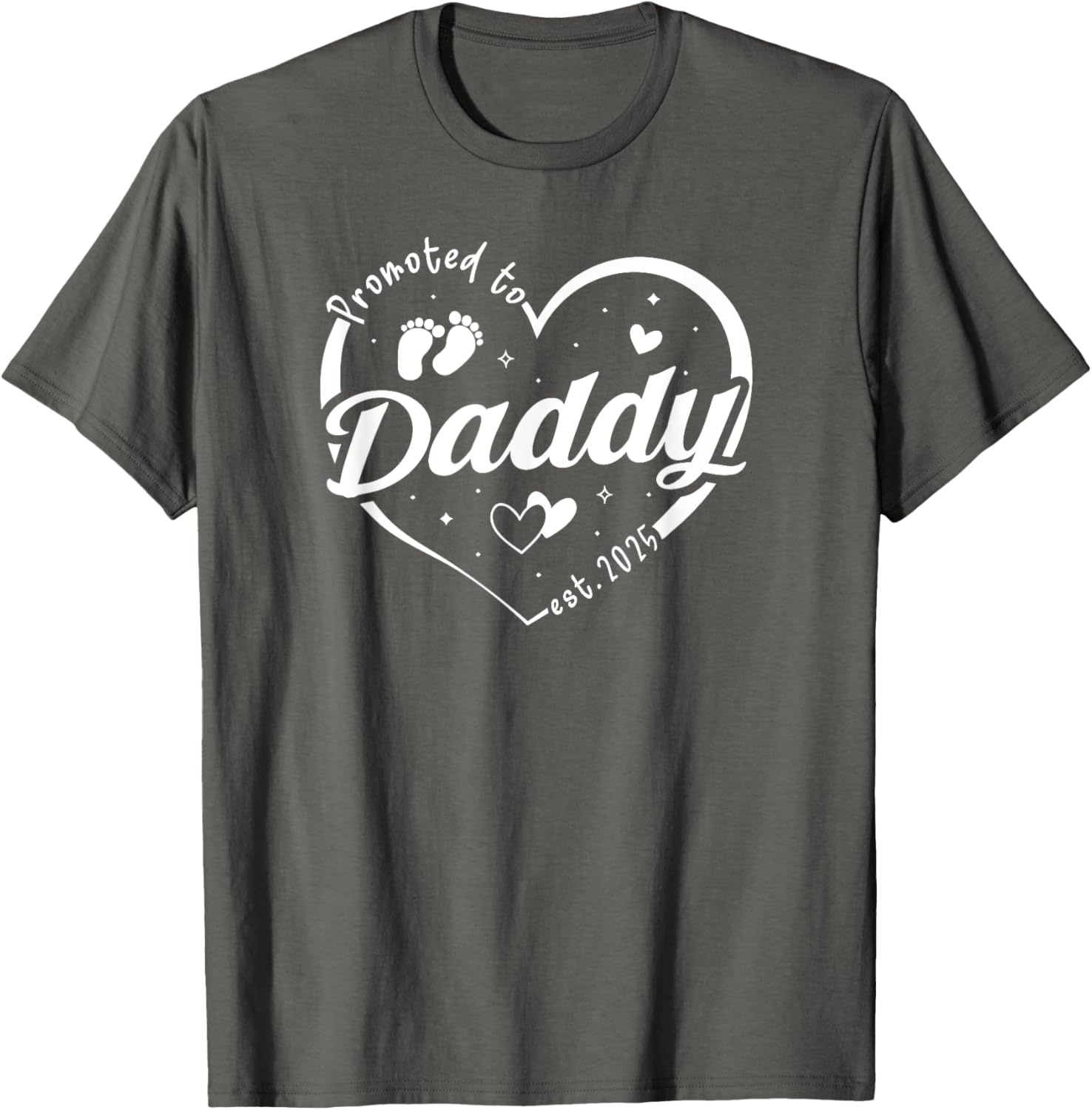 Promoted to Daddy Est 2025 Father's Day T-Shirt for Soon-to-Be Dads - 13