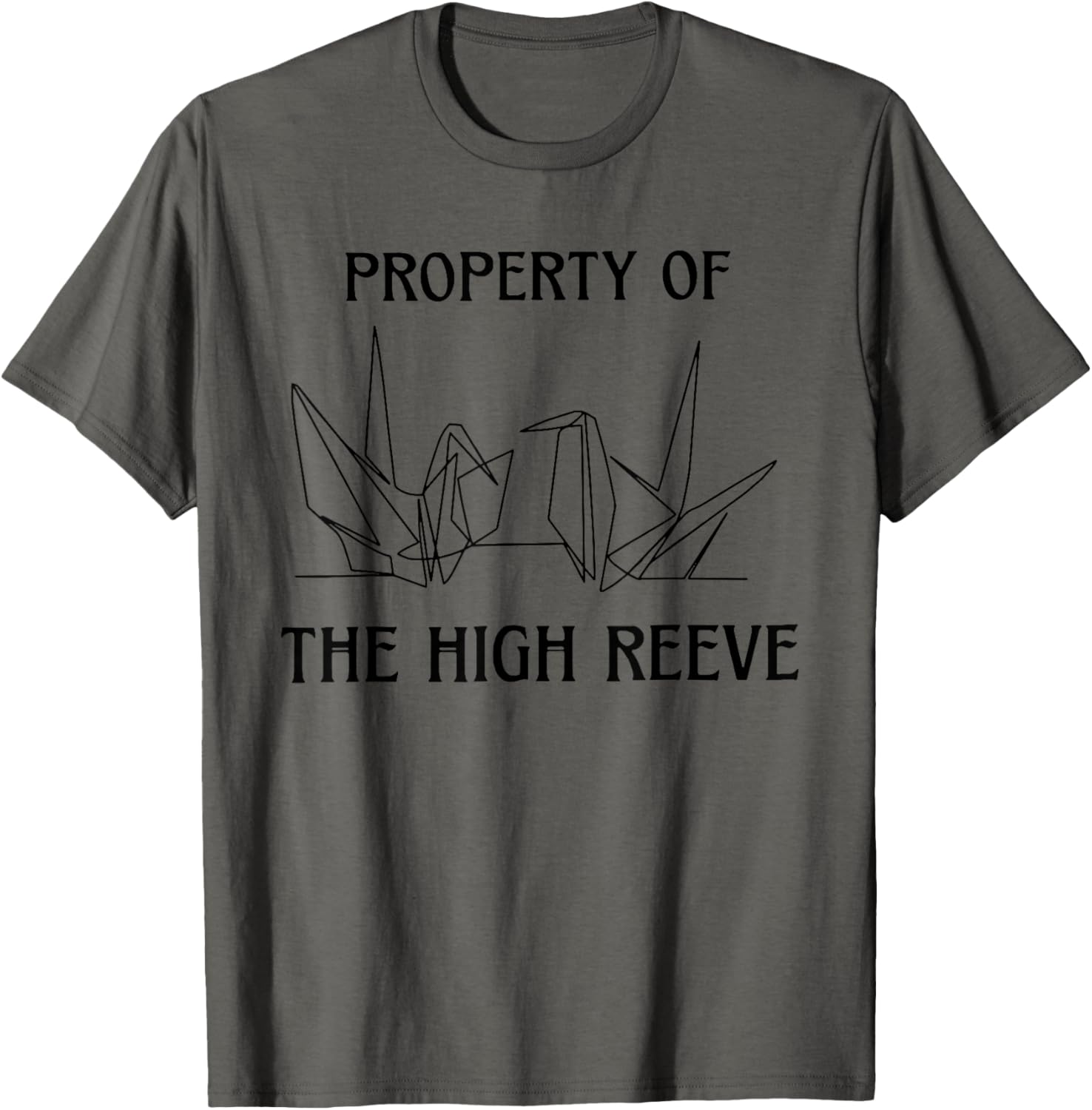 Book Lover T-Shirt - Property of the High Reeve Paper Crane Design - 1