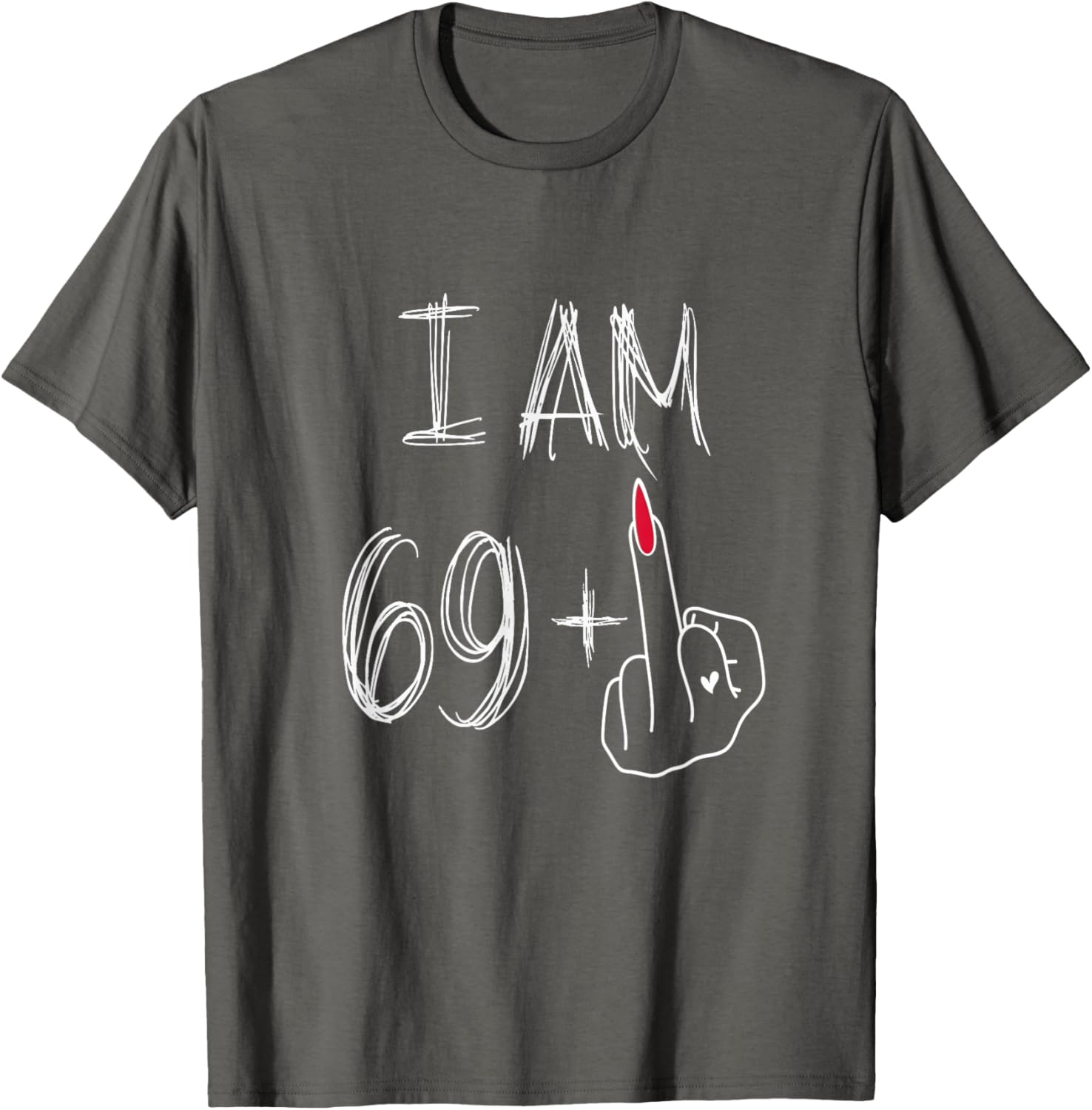 Funny 69 Plus 1 Middle Finger Birthday T-Shirt for Women - 4