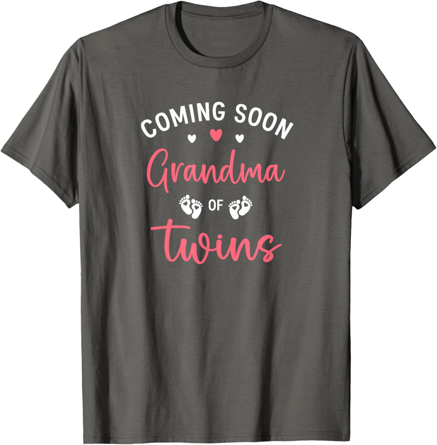 Coming Soon Grandma of Twins T-Shirt Cute Gift for New Grandmothers - 8