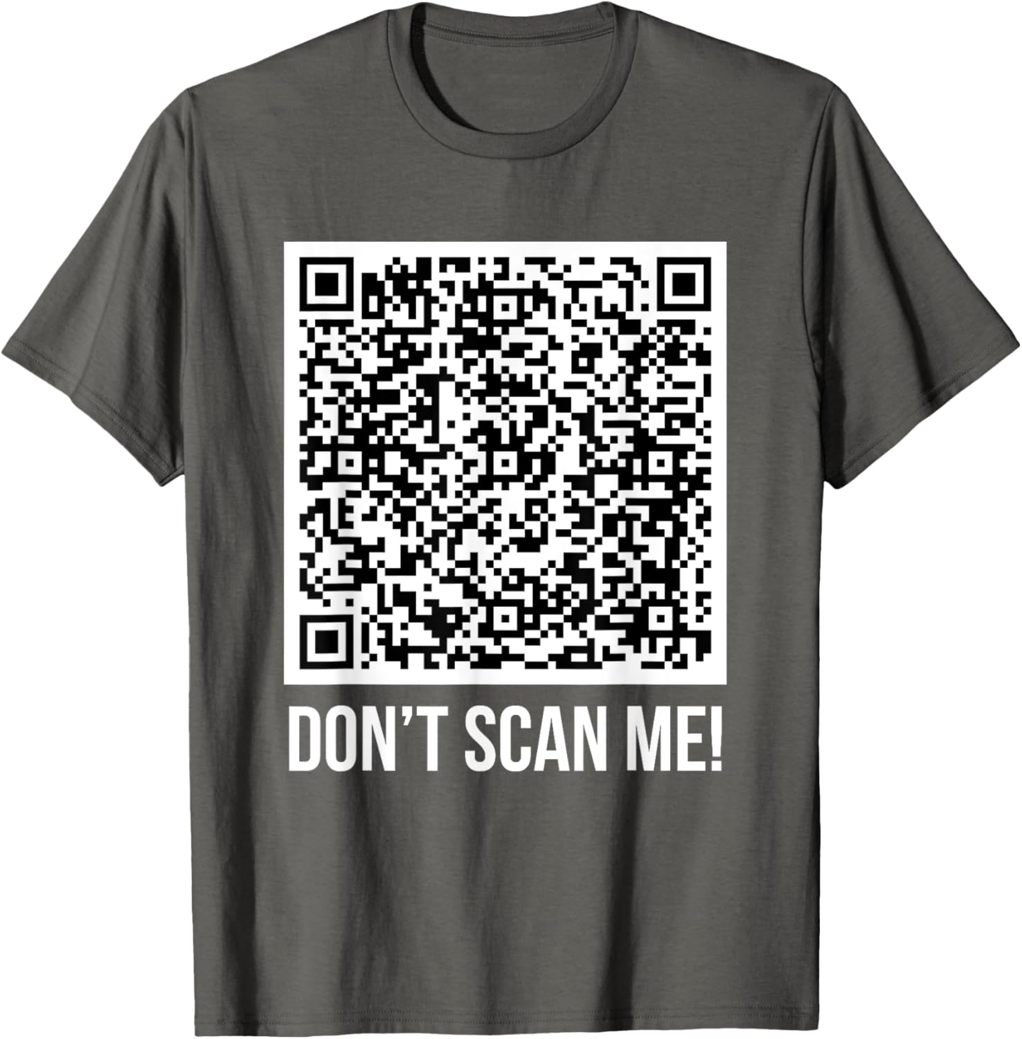 Funny Don't Scan Me QR Code Middle Finger Meme T-Shirt for Everyone - 3