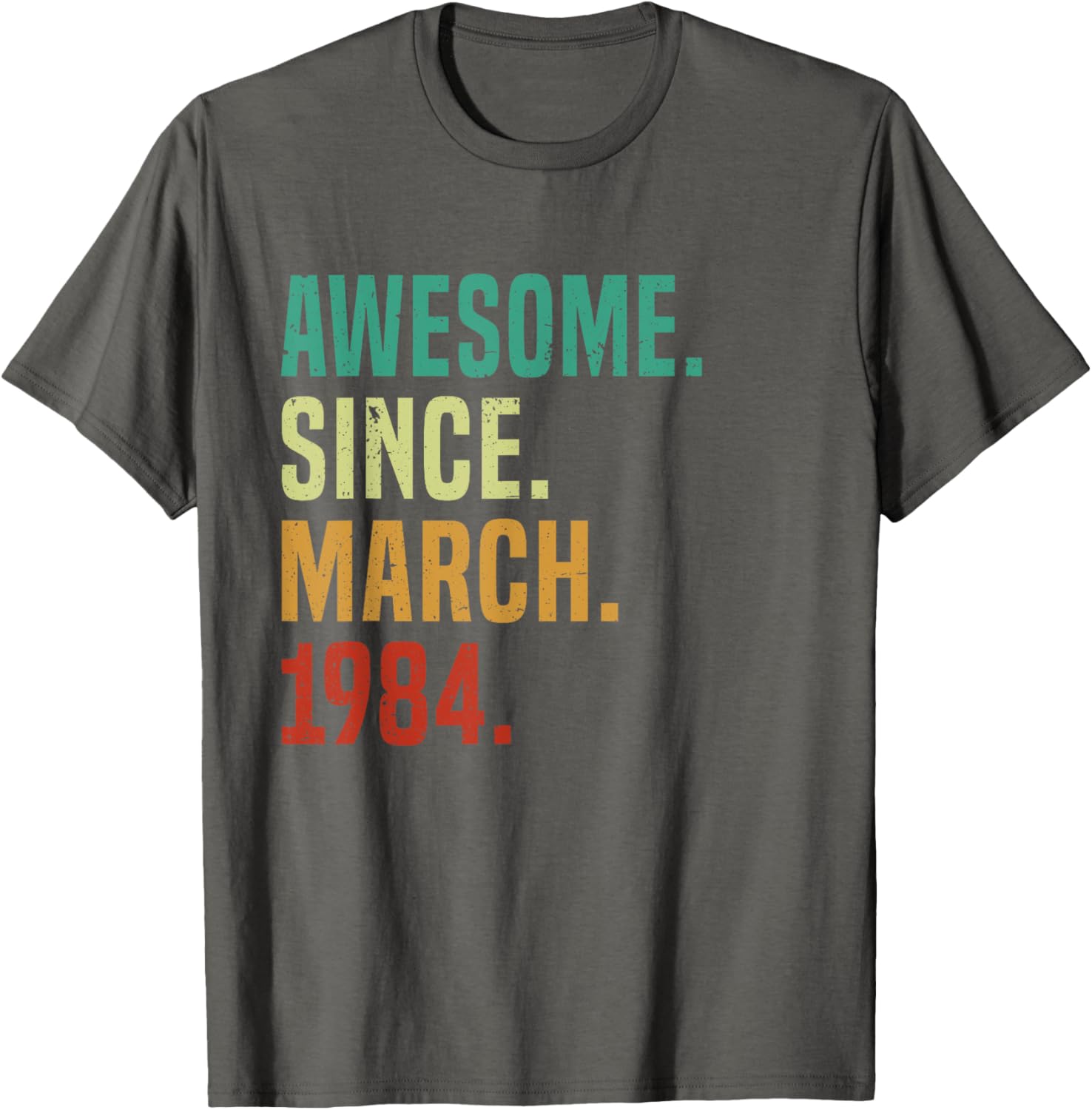 41 Years Awesome Since March 1984 Vintage 41st Birthday T-Shirt - 2