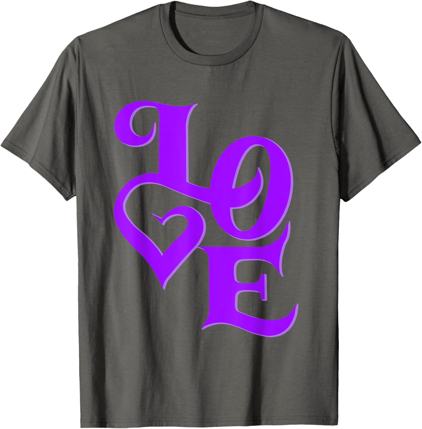 Purple Love Graphic T-Shirt for Stylish Casual Wear and Unique Fashion - 3