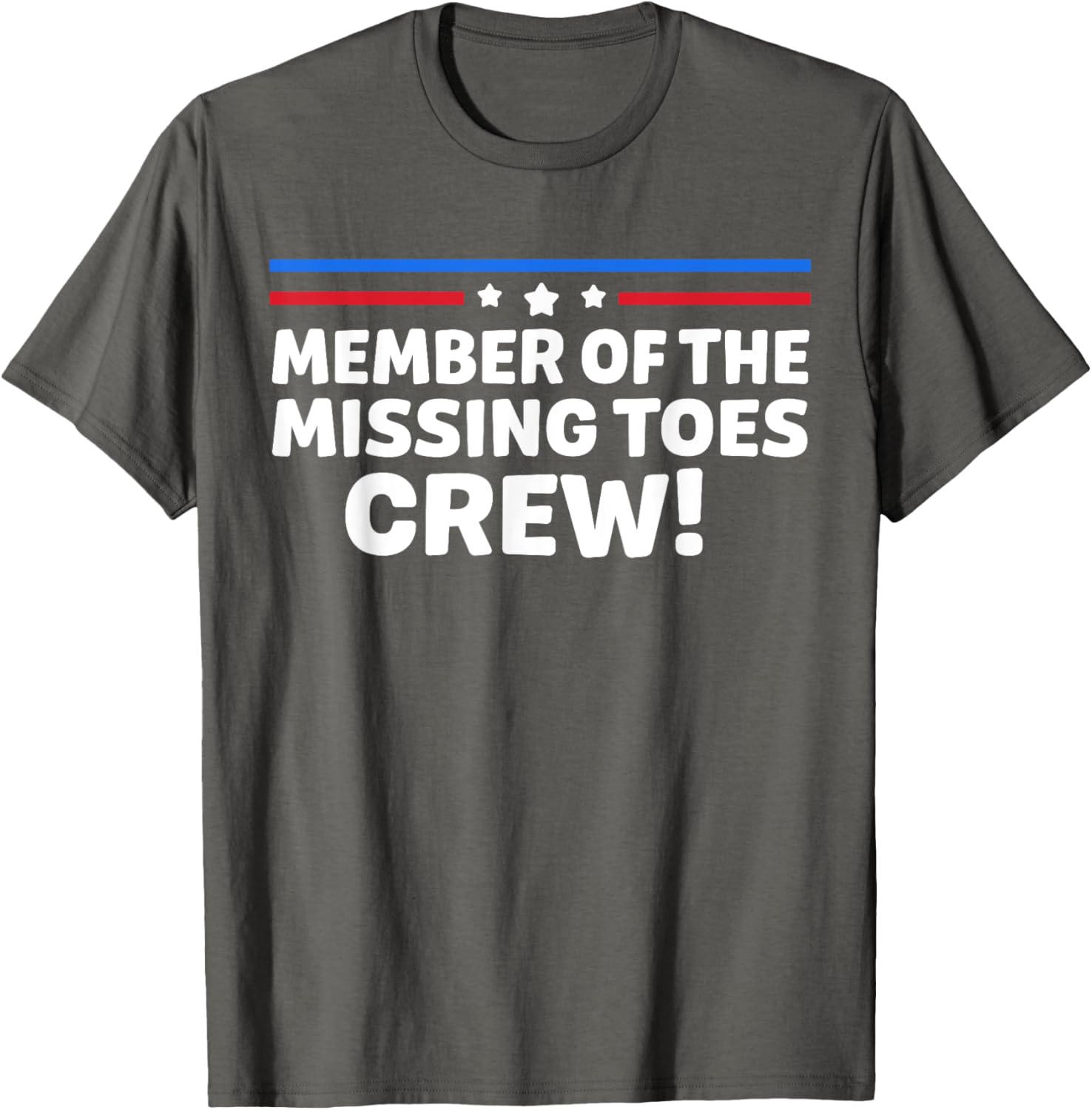 Funny Missing Toes Crew T-Shirt for Amputees – Unique Amputated Toes Tee - 4