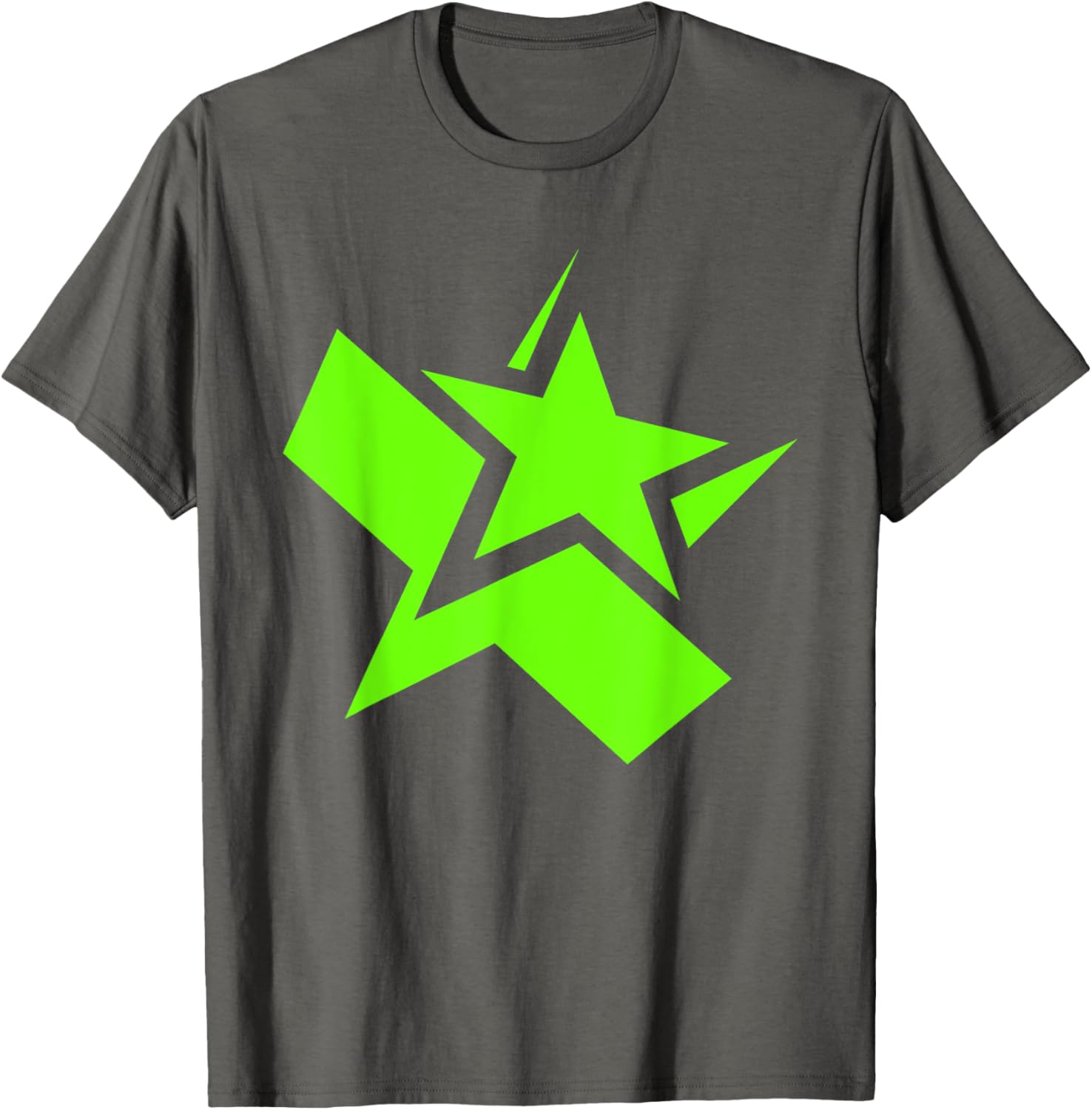 Green Chunky Star Graphic T-Shirt for Stylish Casual Wear - 2