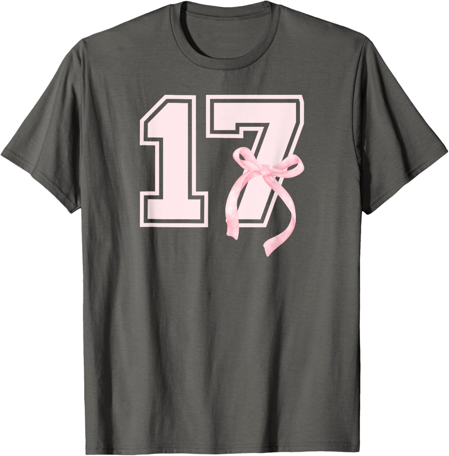 17th Birthday Bow T-Shirt for Stylish Seventeen Year Old Girls - 6