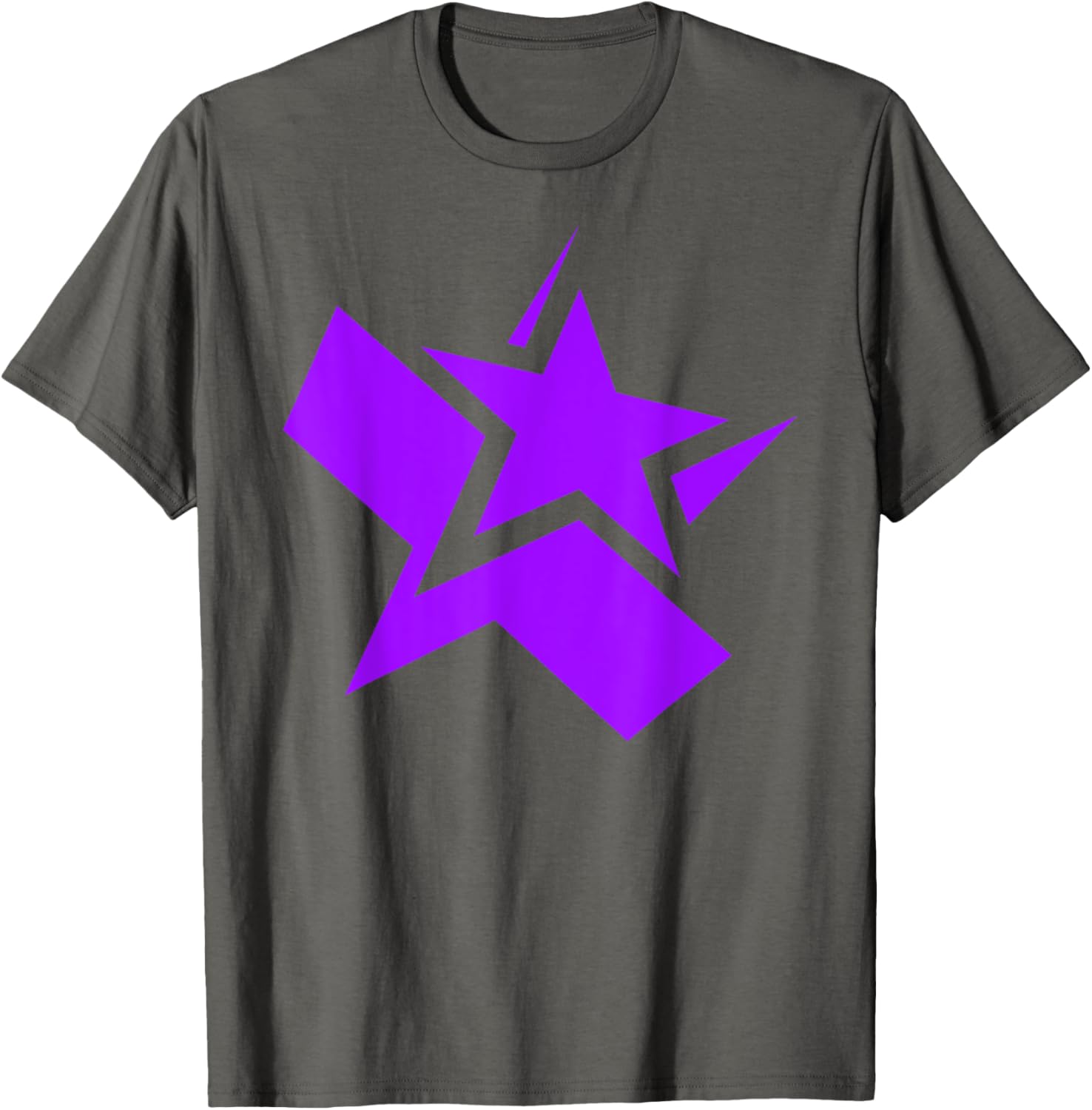 Purple Chunky Star Graphic T-Shirt for Stylish Casual Wear - 23