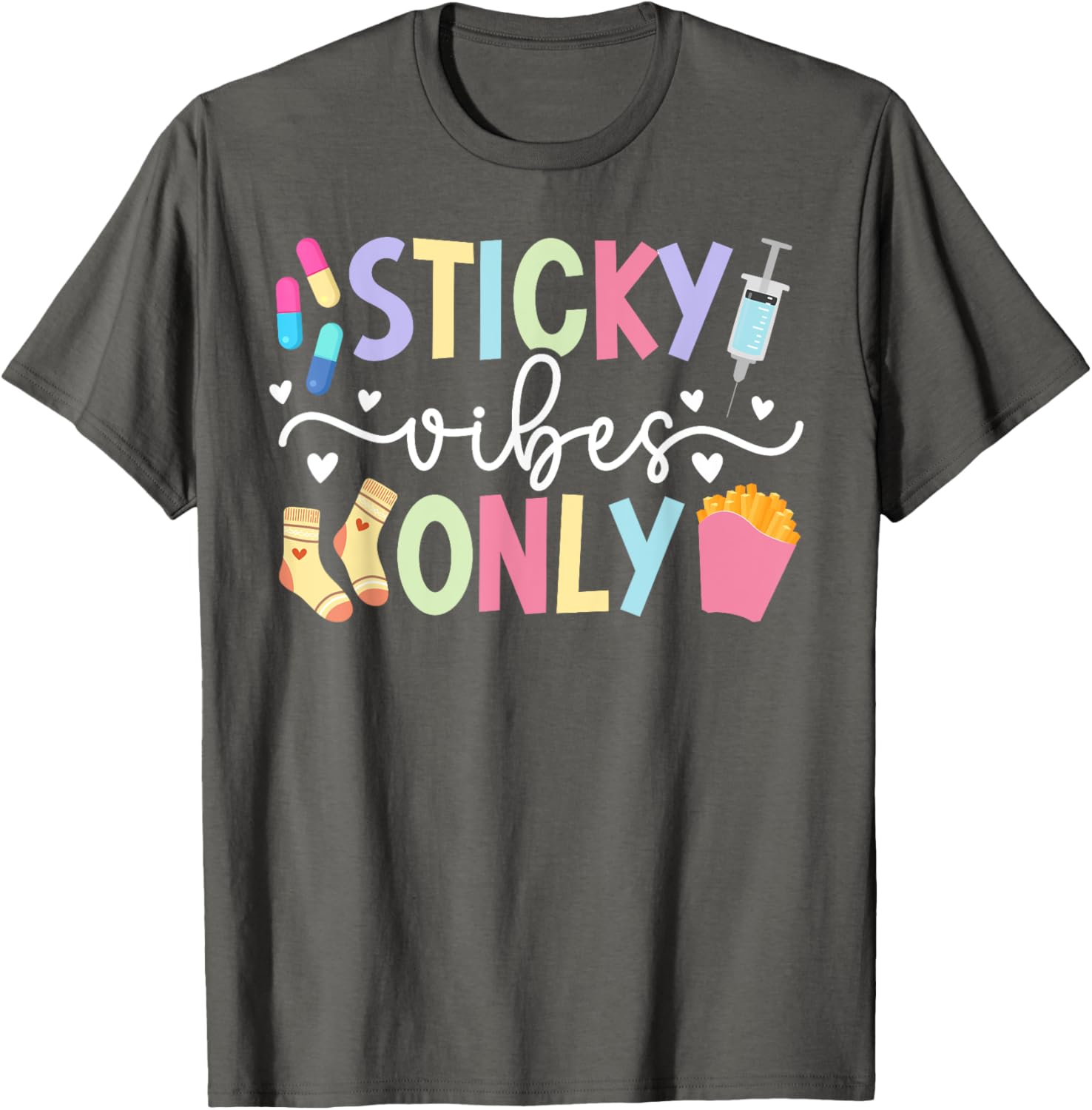 Sticky Vibes Only IVF Mom Transfer Day T-Shirt for Fertility Support - 9