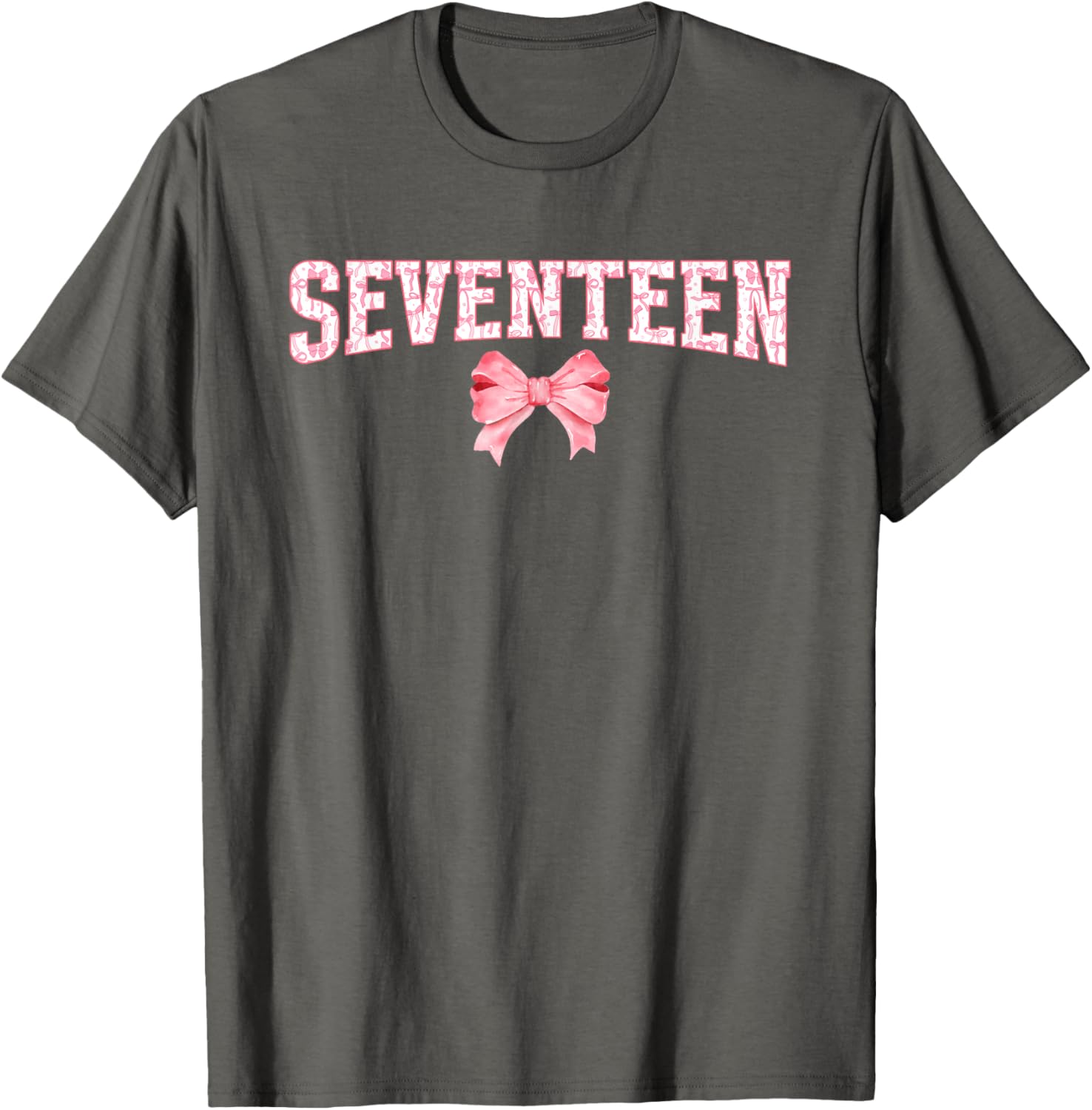 17th Birthday Coquette Bow T-Shirt for Stylish Seventeen Year Olds - 7