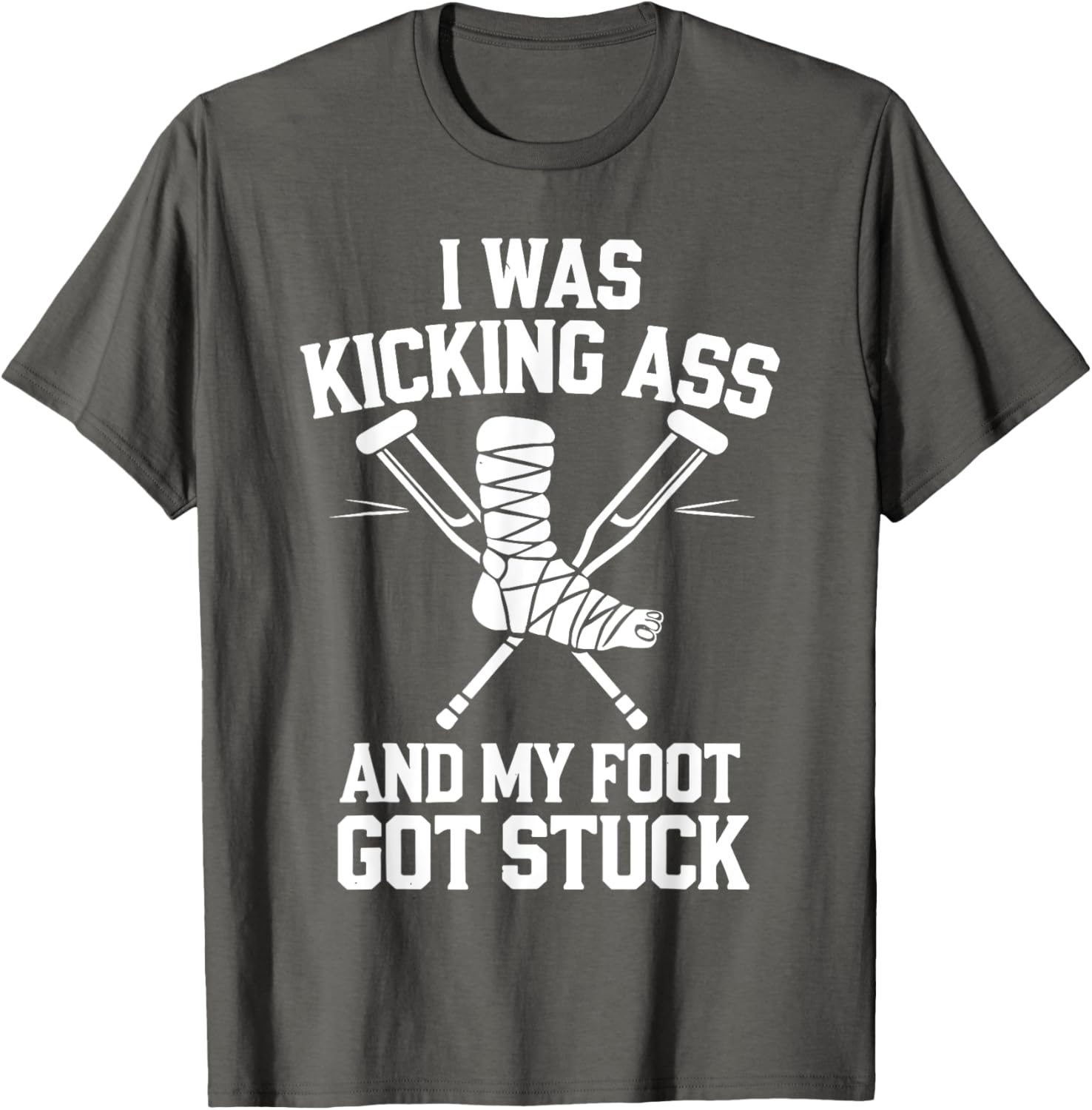 Funny Broken Leg Art T-Shirt for Men, Women, and Kids Surgery Recovery - 18