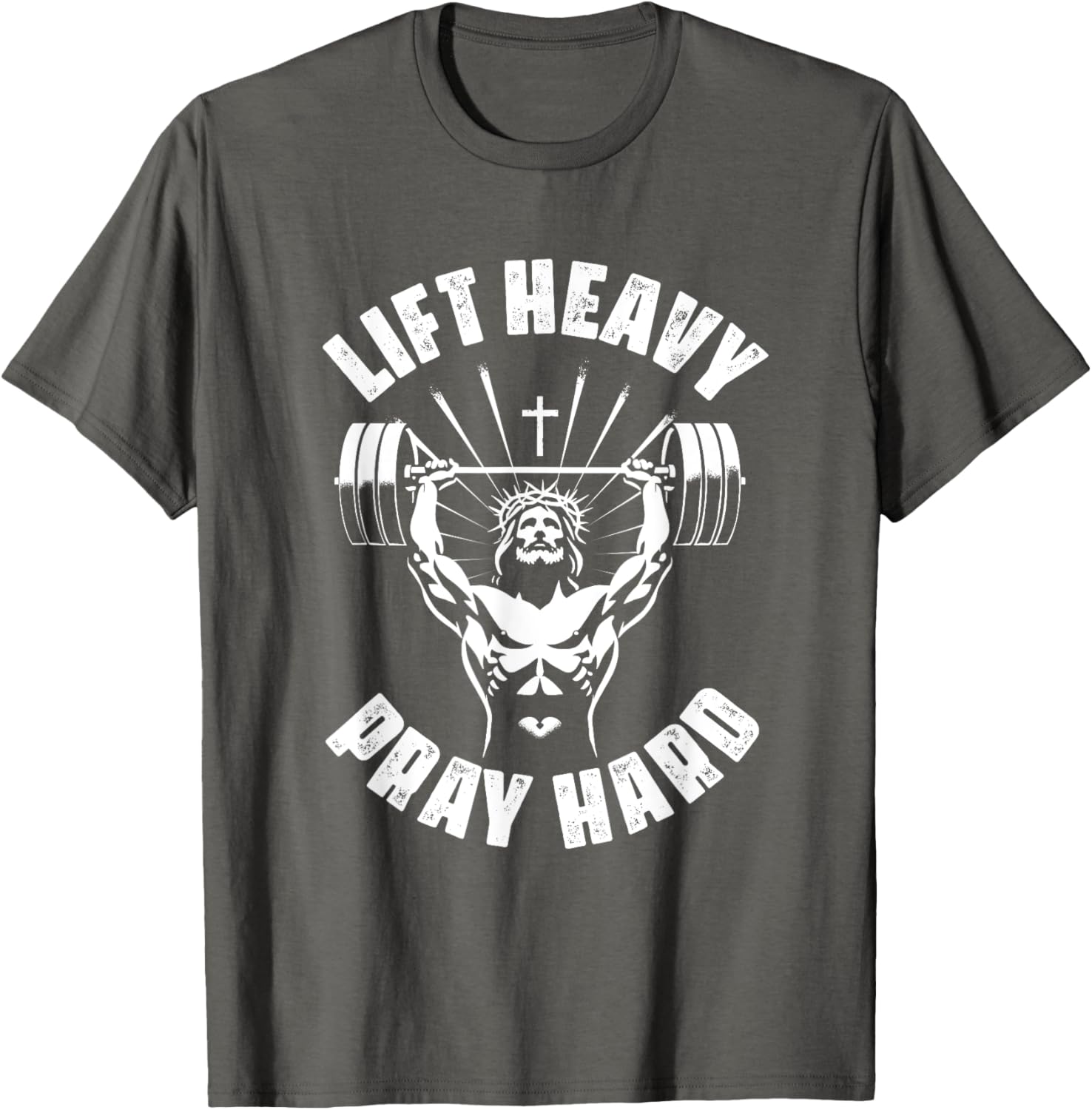 Lift Heavy Pray Hard Christian Bodybuilding T-Shirt for Gym Lovers - 7