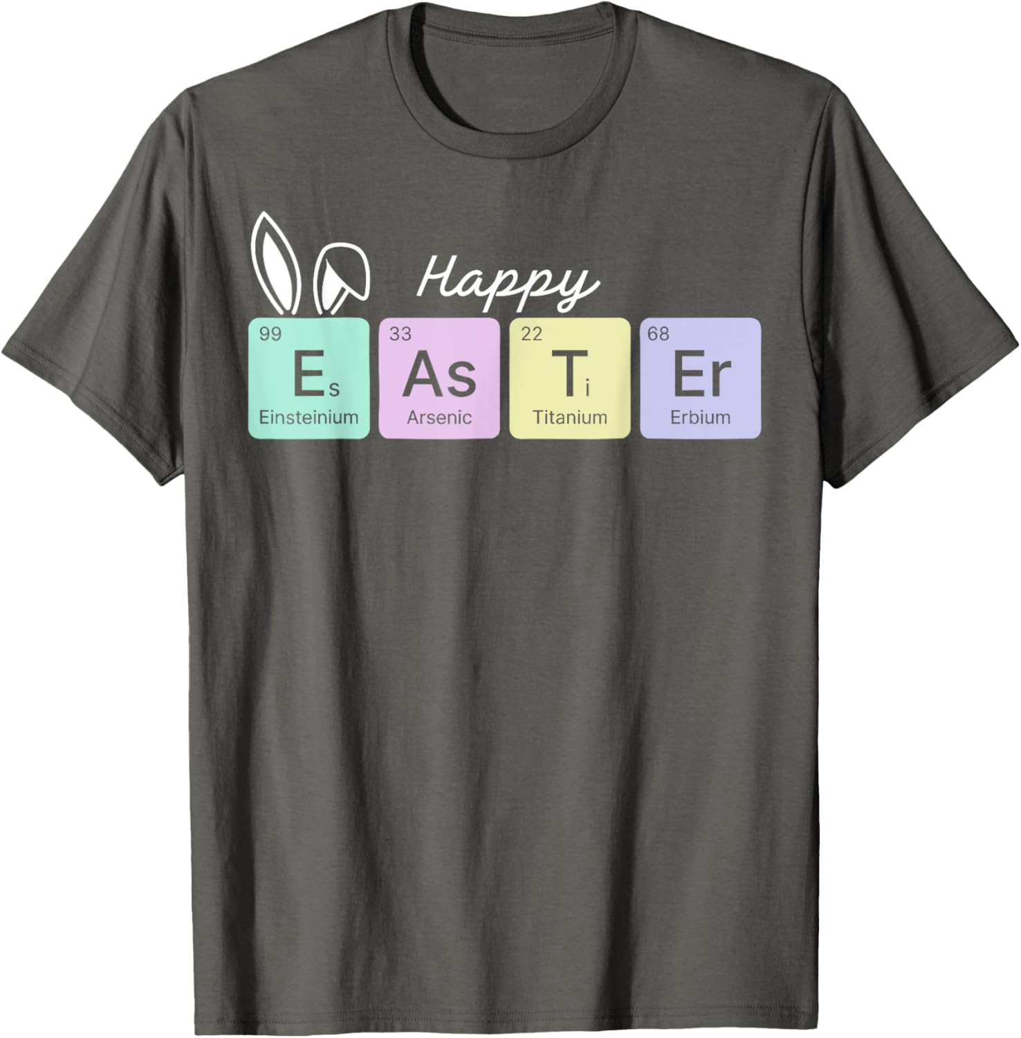 Happy Easter Chemistry Teacher T-Shirt with Periodic Table Design - 18