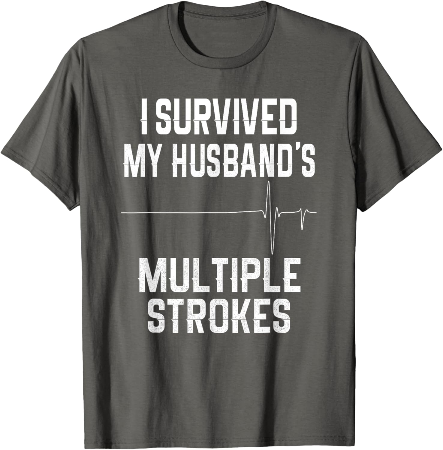 I Survived My Husband's Strokes Supportive Wife T-Shirt for Caregivers - 5