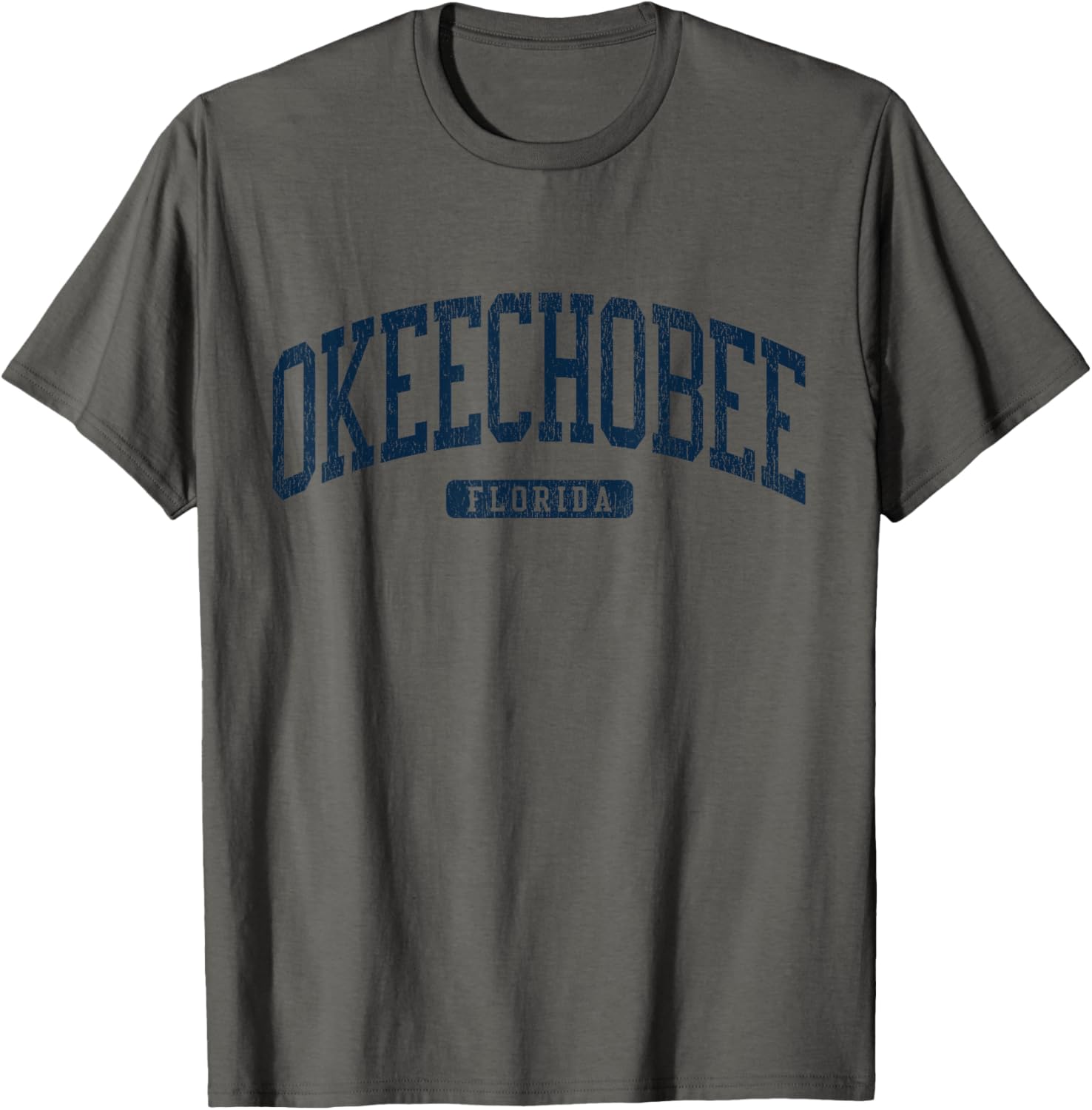 Okeechobee Florida College Style Blue T-Shirt for Students and Fans - 11