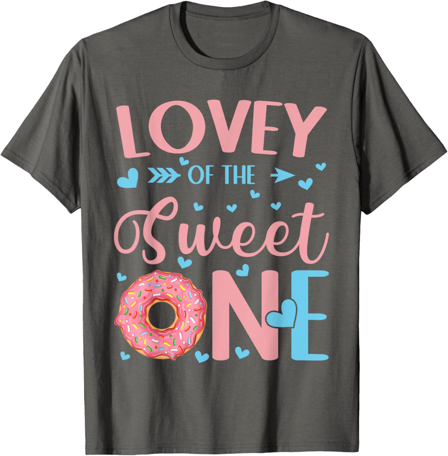 Sweet One First Birthday Donut Party Lovie T-Shirt for Girls - 8