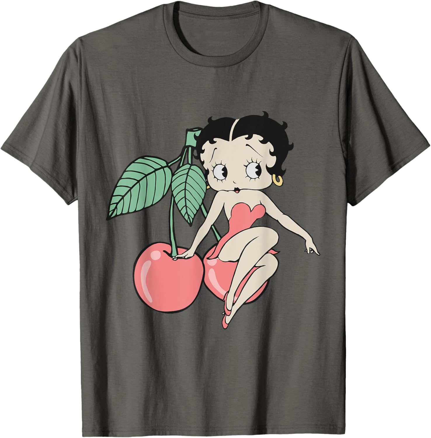 Vintage Betty Boop Red Cherry T-Shirt for Retro Fashion Lovers - 9