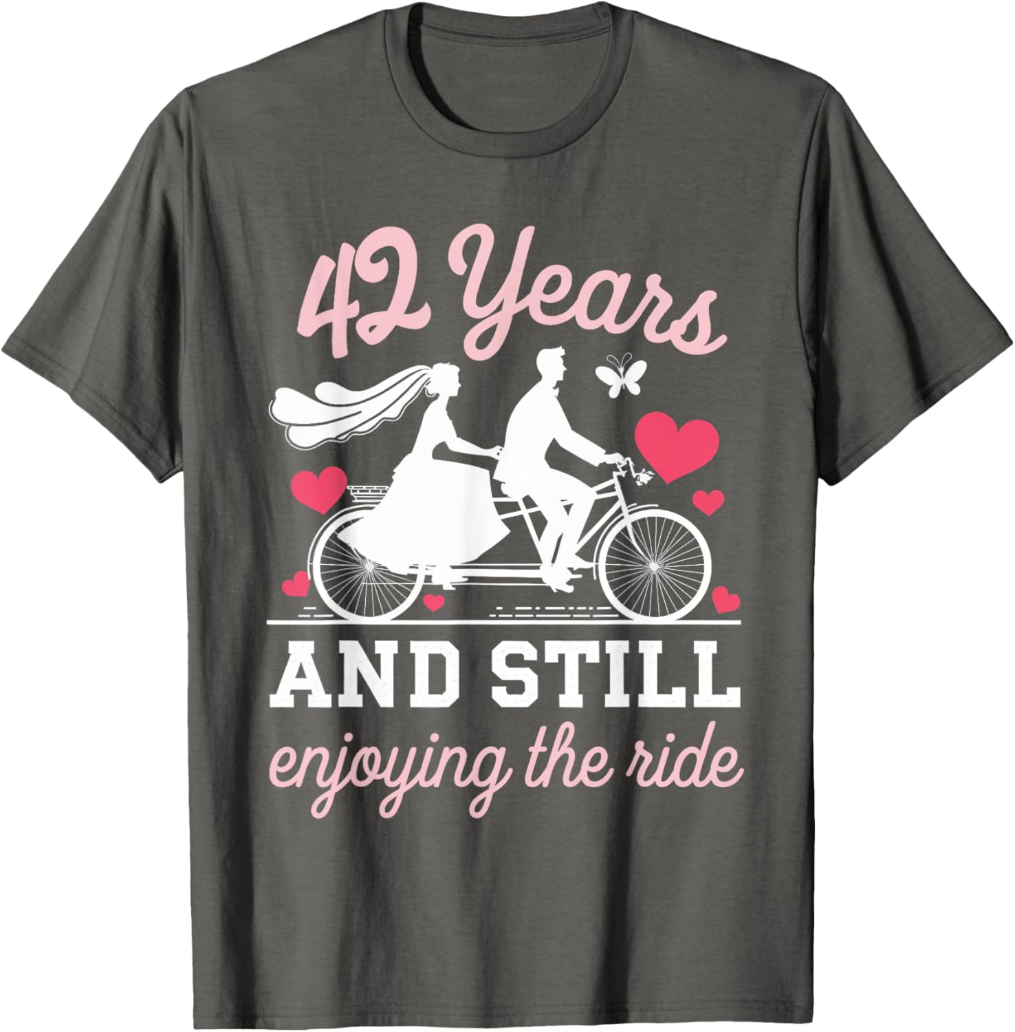 42nd Wedding Anniversary T-Shirt Enjoy the Ride 42 Years of Love - 11