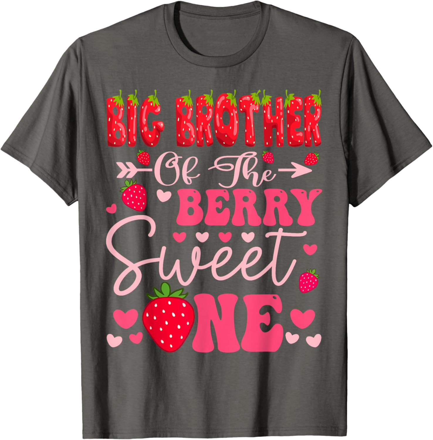 Big Brother Berry Sweet Strawberry 1st Birthday T-Shirt for Kids - 7
