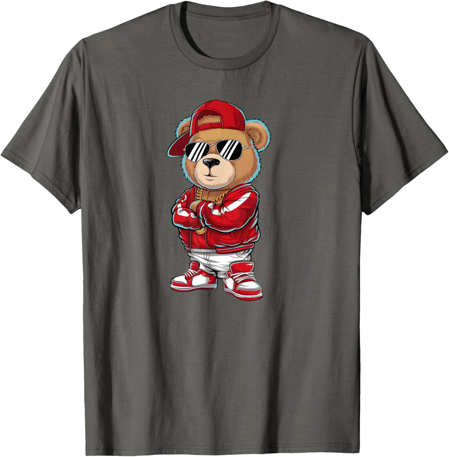 Funny Hip Hop Teddy Bear 90s Graffiti Art T-Shirt for Rap Lovers - 22