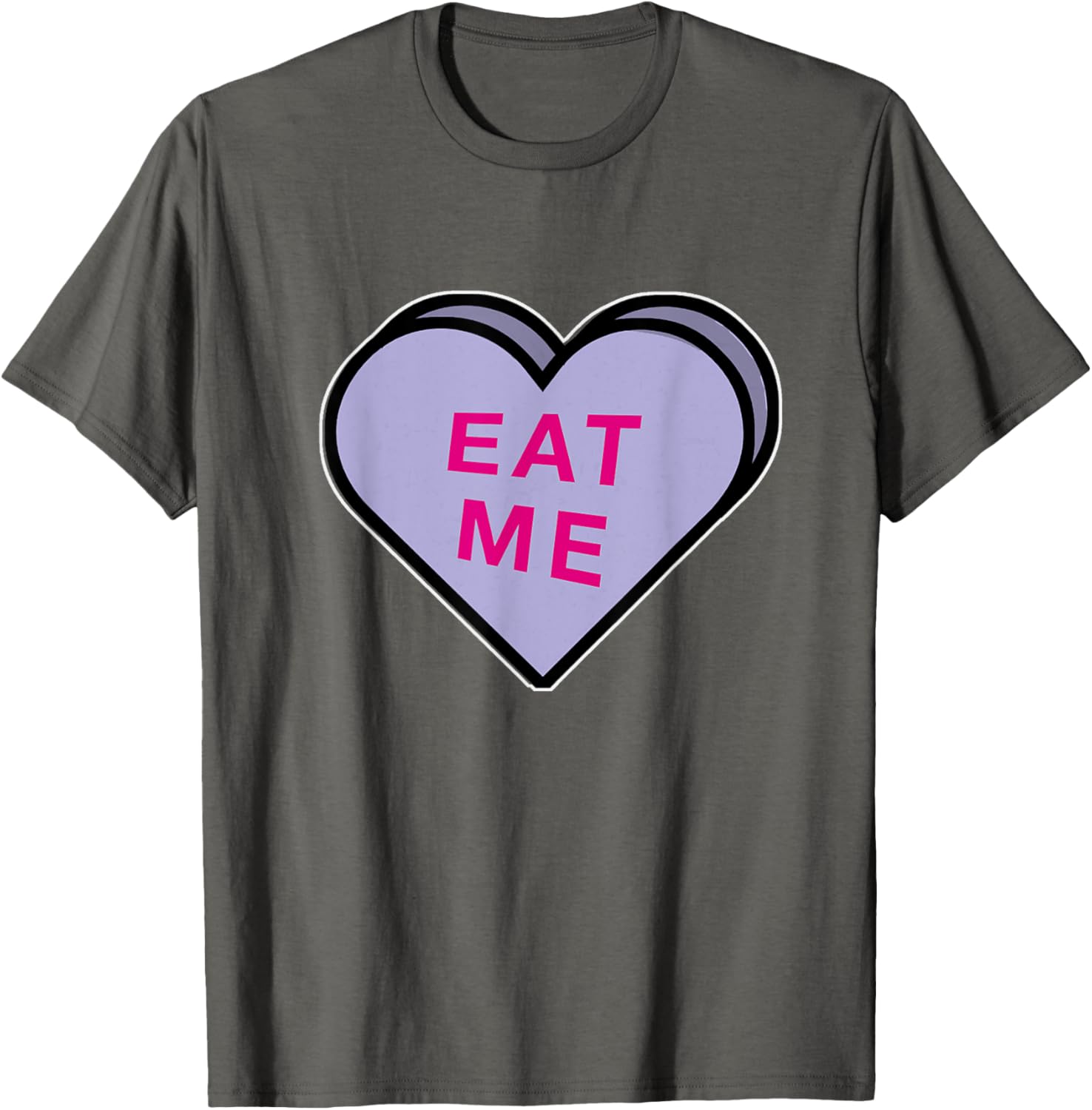 Funny Eat Me Valentine's T-Shirt - Cute Dirty Candy Heart Design - 5
