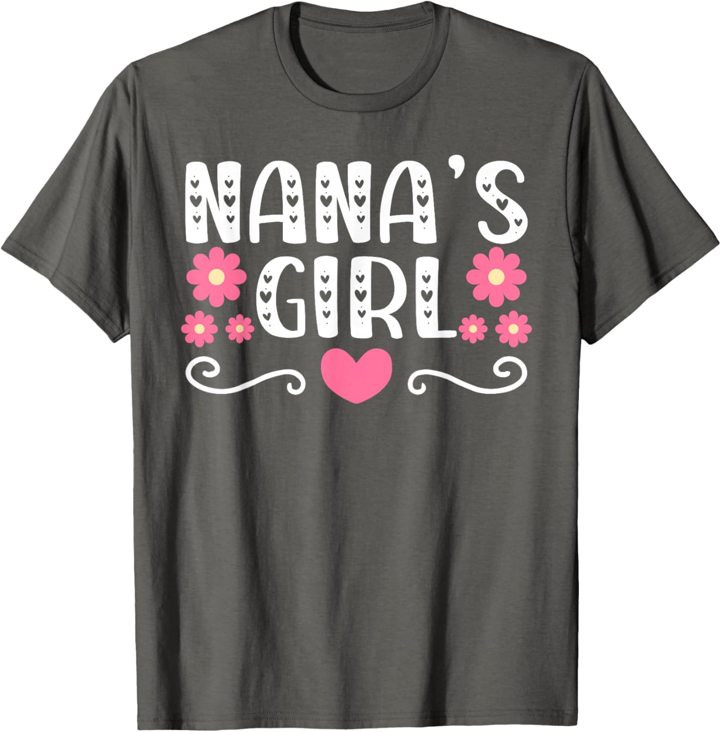 Nana's Girl Heart T-Shirt for Granddaughter - Cute Gift Idea - 7