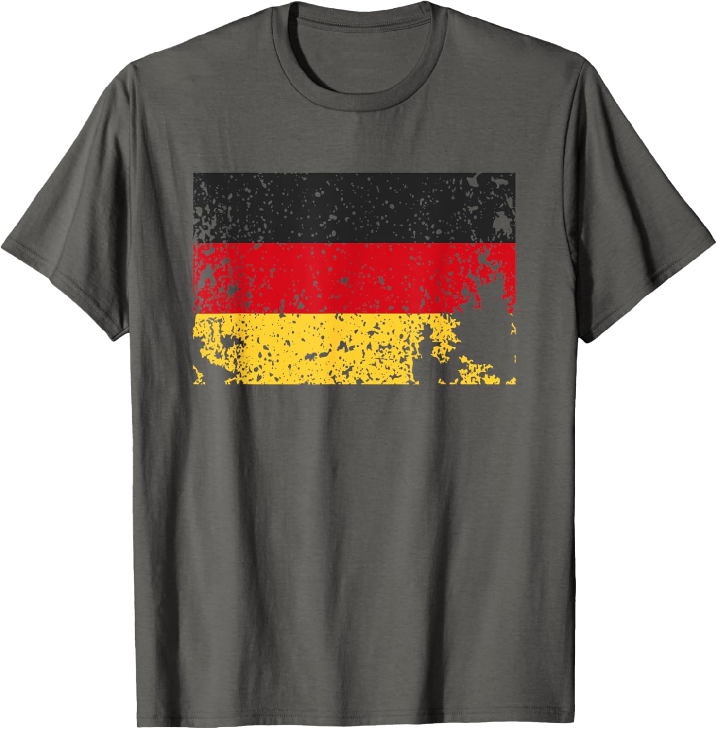 Retro Worn Germany Flag T-Shirt Grunge Distressed German Colors Style - 7