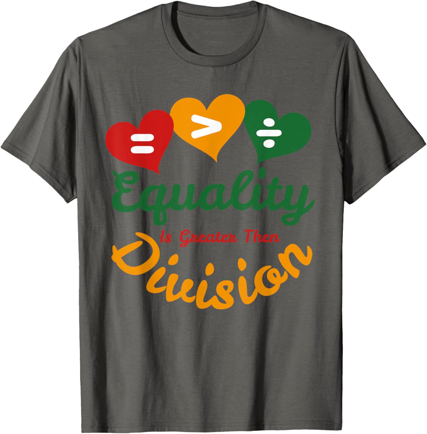Heart of Equality Black History Month Math T-Shirt for Proud Supporters - 4