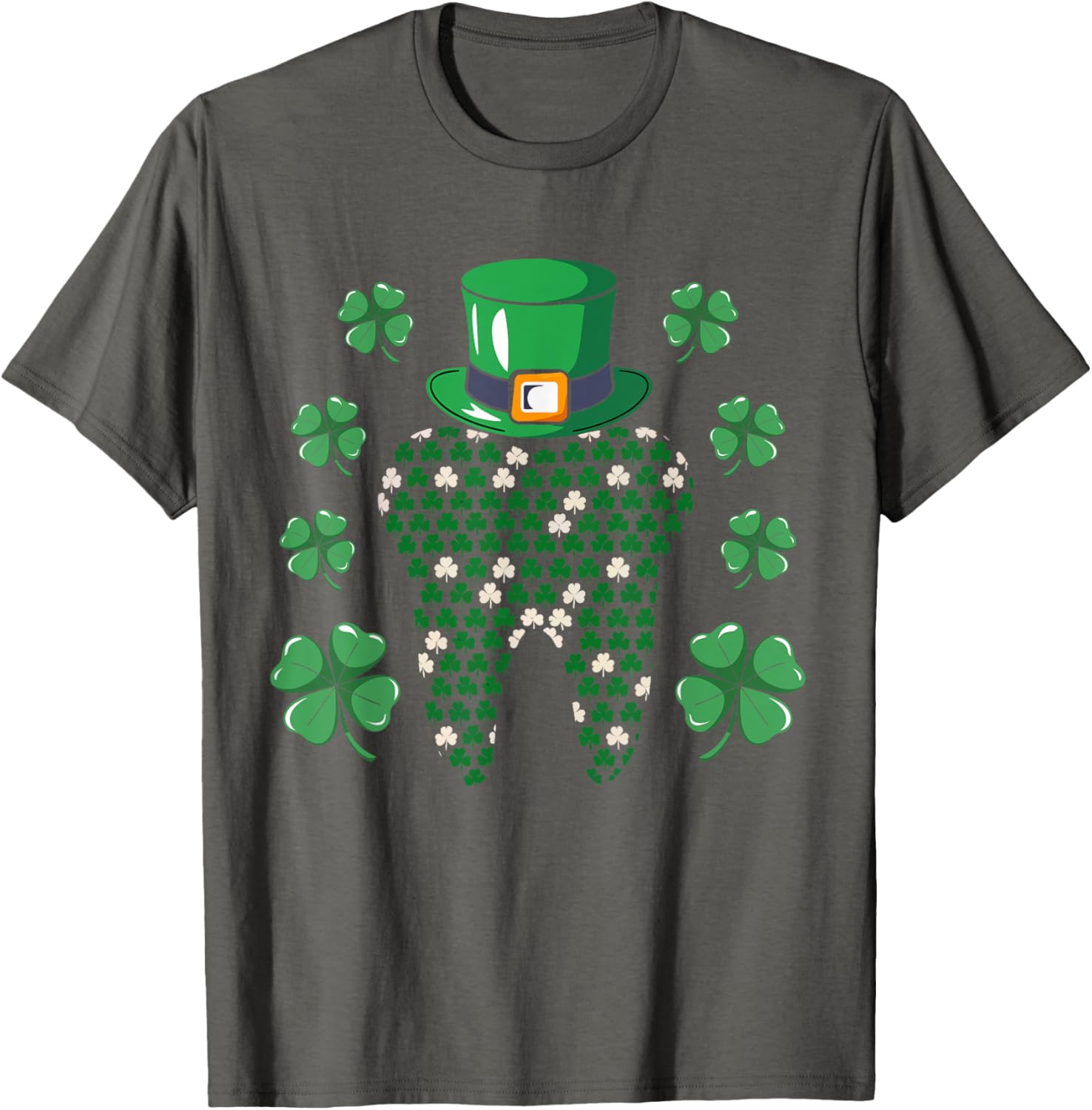 Tooth Leprechaun Hat St Patrick's Day Dentist T-Shirt for Men - 28