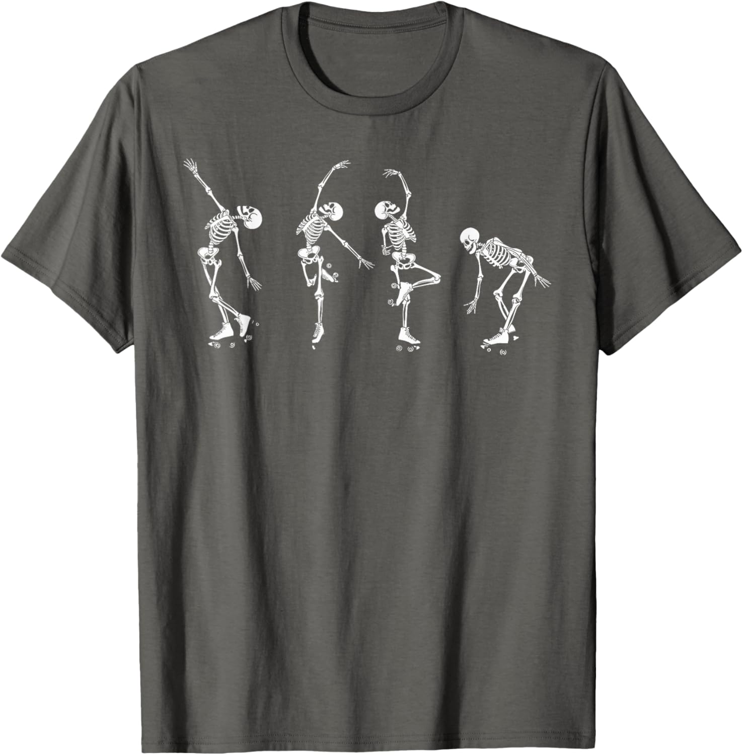 Skeletons Dancing on Roller Skates T-Shirt for Roller Derby Fans - 8