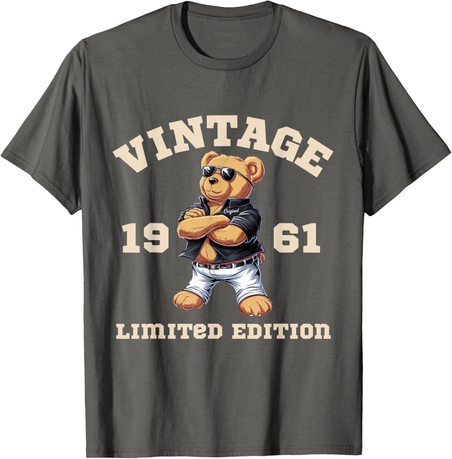 Mens Vintage Teddy Bear T-Shirt for 64th Birthday 1961 Celebration - 12