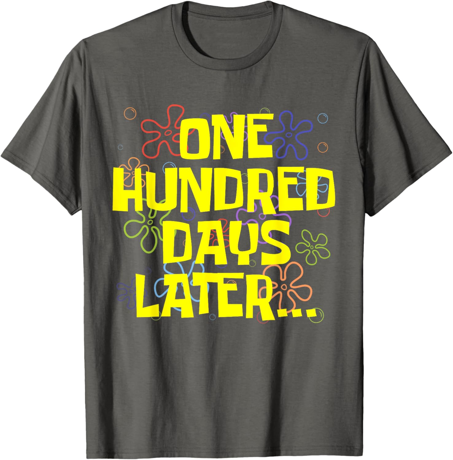 One Hundred Days Later Teacher Student T-Shirt for 100th Day of School - 14