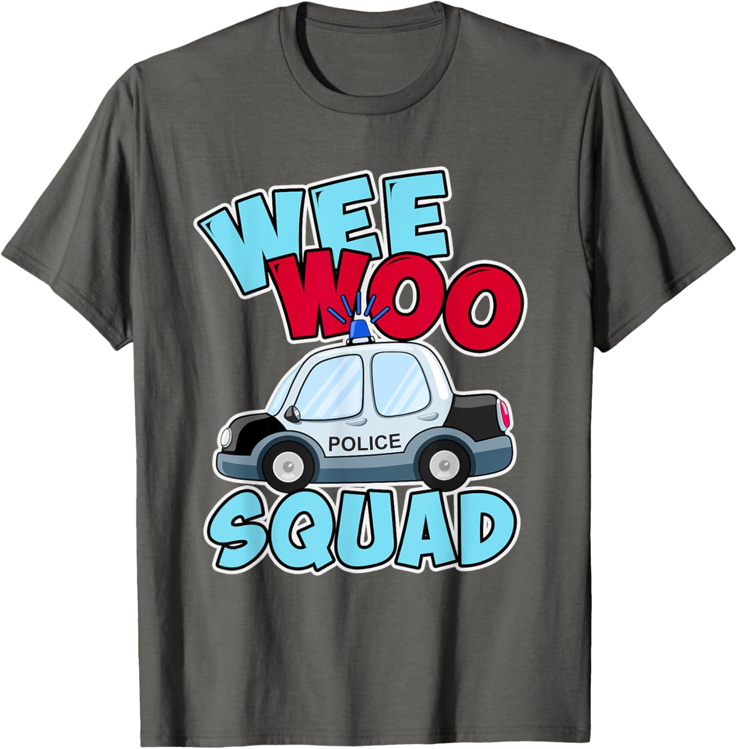 Wee Woo Squad Police Car T-Shirt for Kids - Fun Policeman Design - 2