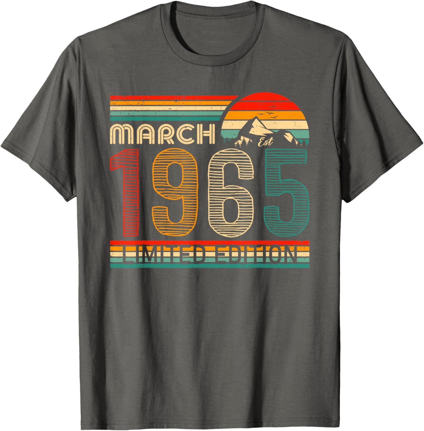 March 1965 Vintage Birthday T-Shirt Classic Design for Timeless Style - 4