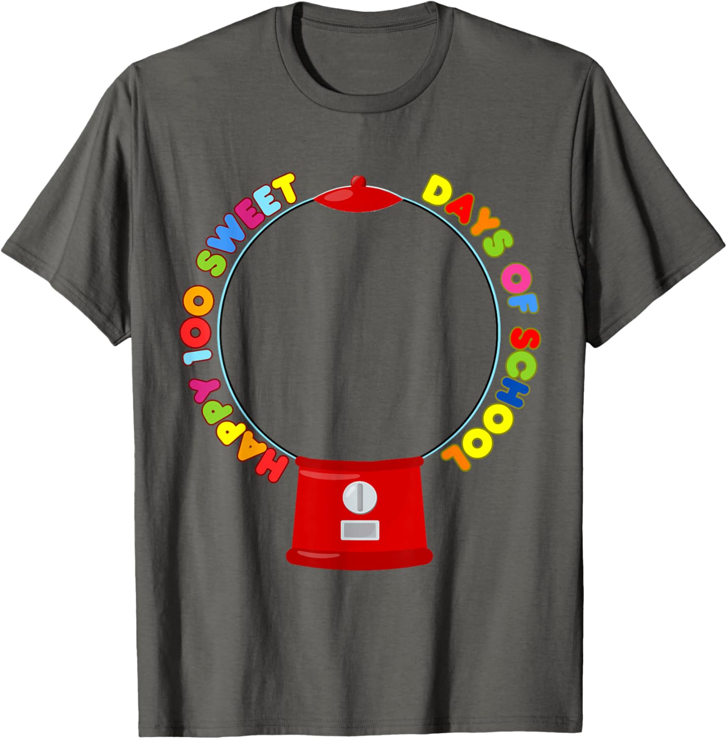 100 Days of School Gumball Machine DIY Blank T-Shirt for Kids - 4