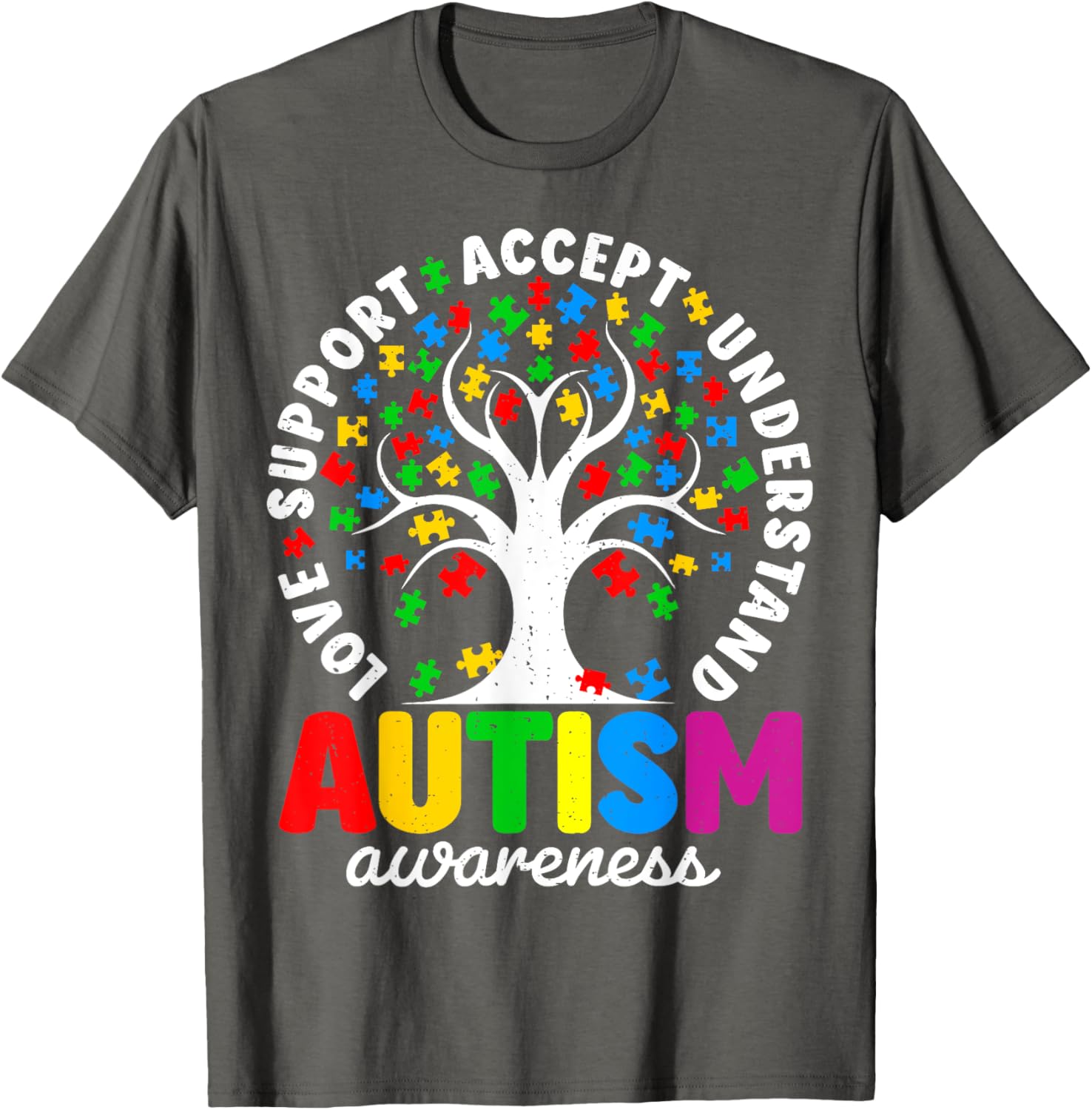 Funny Tree of Life Autism Awareness T-Shirt for Supporters - 10