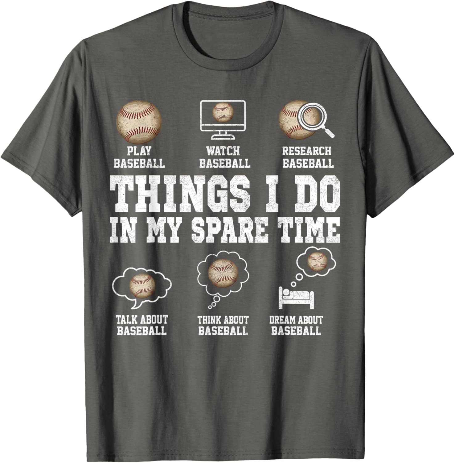 Funny Baseball Player T-Shirt for Fans Perfect for Spare Time Fun - 1