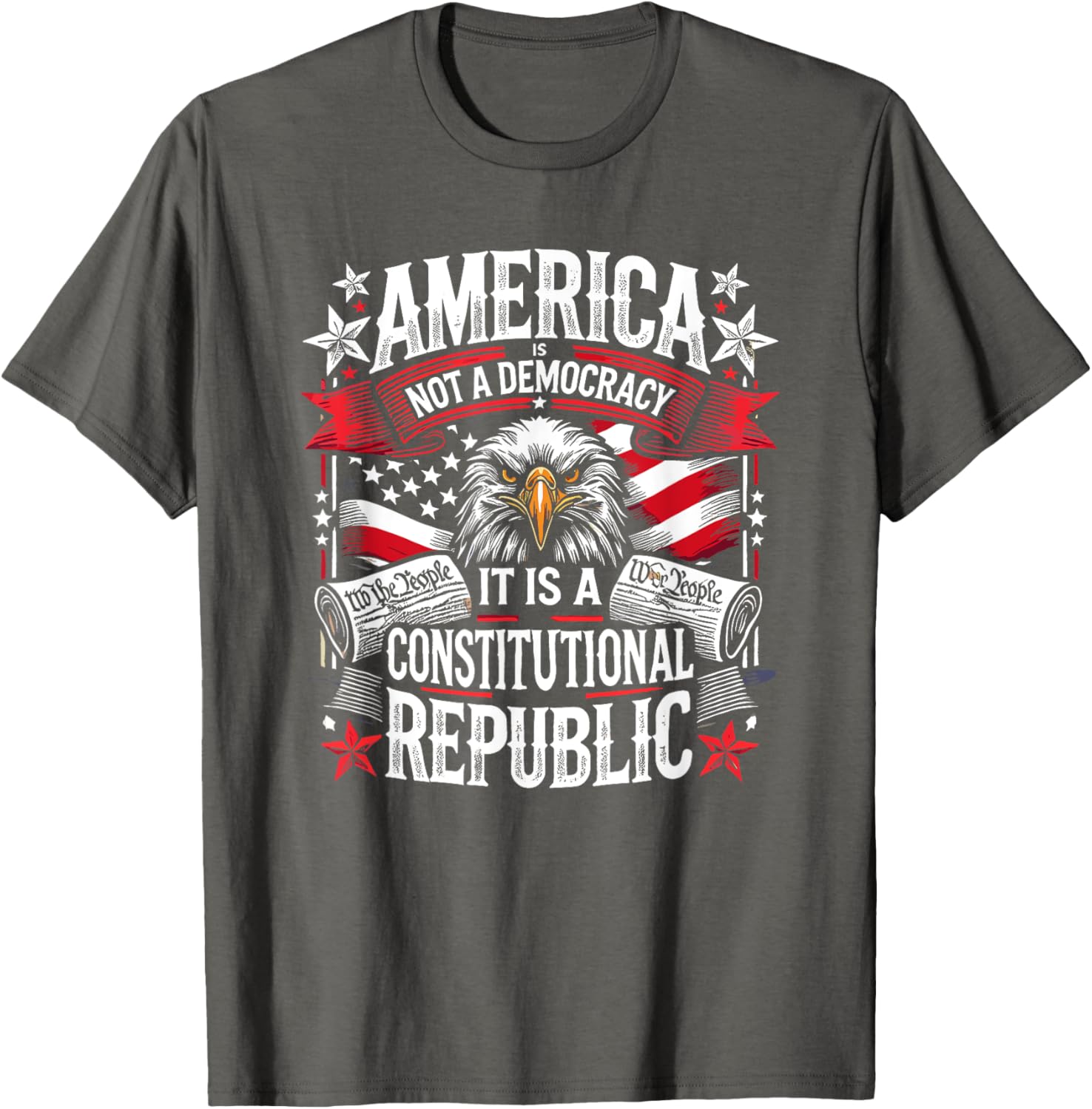 America Is Not A Democracy Constitutional Republic T-Shirt for Freedom Lovers - 22
